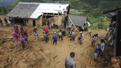 Endonezya'daki heyelanda can kayıpları artıyor