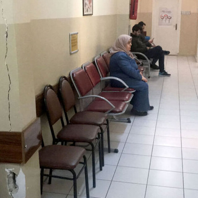 Sağlık merkezinde korkutan görüntü