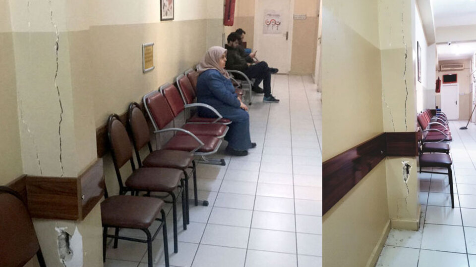 Sağlık merkezinde korkutan görüntü