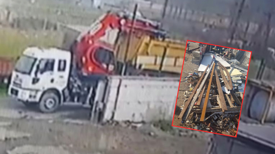 Hırsızlar iyice abarttı! Vinç bile kullandılar... Pahada hafif yükte ağır!