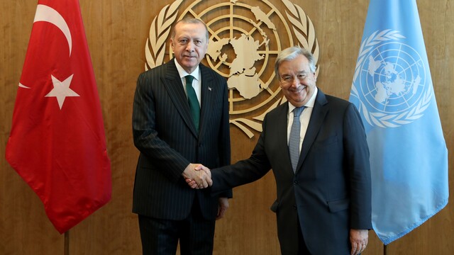 Cumhurbaşkanı Erdoğan, BM Genel Sekreteri ile görüştü
