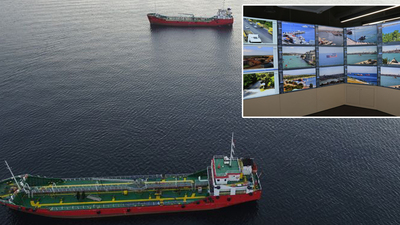 Denizi kirleten gemiler havadan görüntülendi! 87 gemiye ceza yağdı!