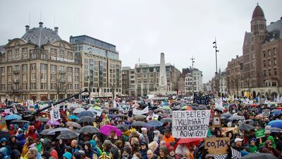 Hollanda'da iklim protestosu