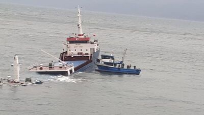 Marmara'da kuru yük gemisi battı
