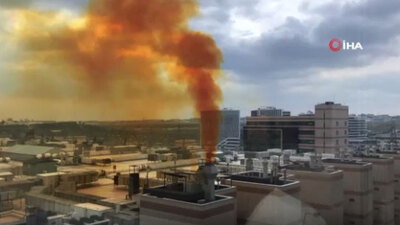 Sarı duman şaşkınlığı! Kuyumcukent'ten yükseliyor