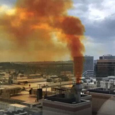 Sarı duman şaşkınlığı! Kuyumcukent'ten yükseliyor