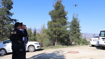 Polis şüpheliyi drone ile arıyor