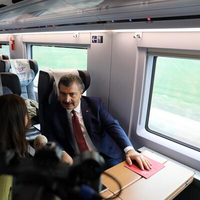 İlk hızlı tren yolculuğunu Habertürk ile yaptı!