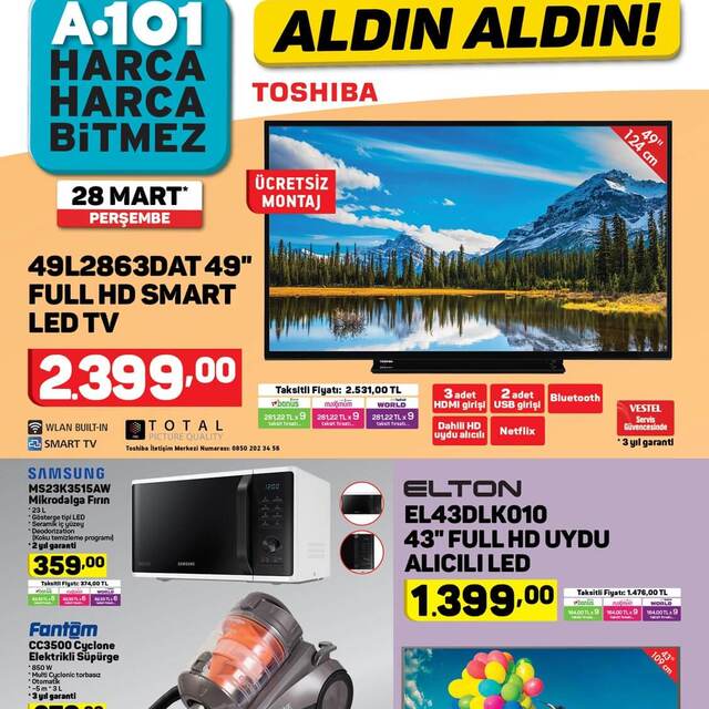 A101 28 Mart 2019 kataloğu yayınlandı!