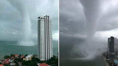 Dev hortum yürekleri ağza getirdi!