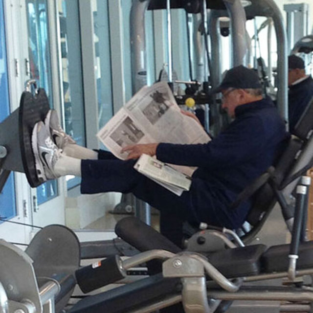 Spor salonunda sıra dışı görüntü!