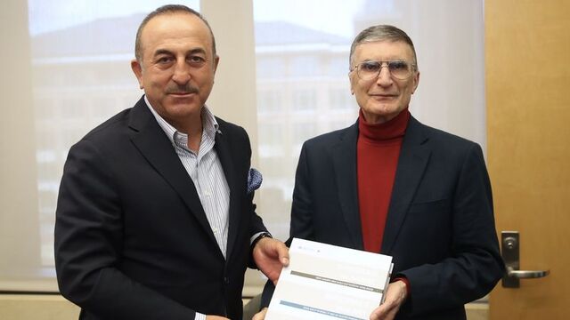 Bakan Çavuşoğlu, Aziz Sancar ile görüştü