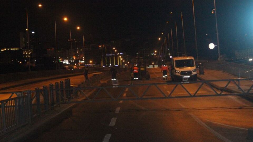 Atatürk Köprüsü trafiğe kapatıldı