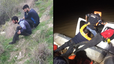 Feci kaza! Botan Çayı'na uçtular!