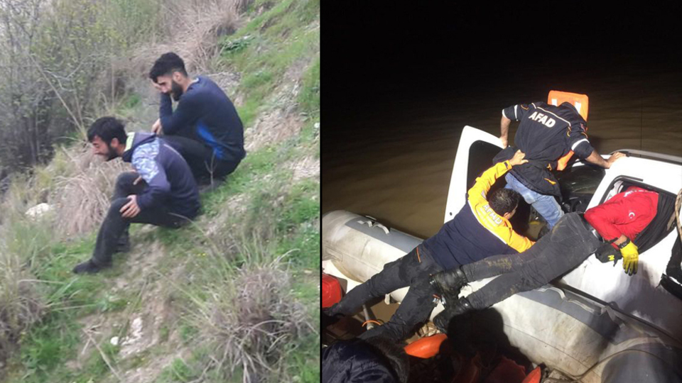 Feci kaza! Botan Çayı'na uçtular!