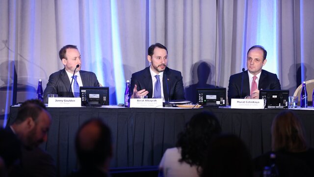Bakan Albayrak ABD'de yatırımcı toplantısında
