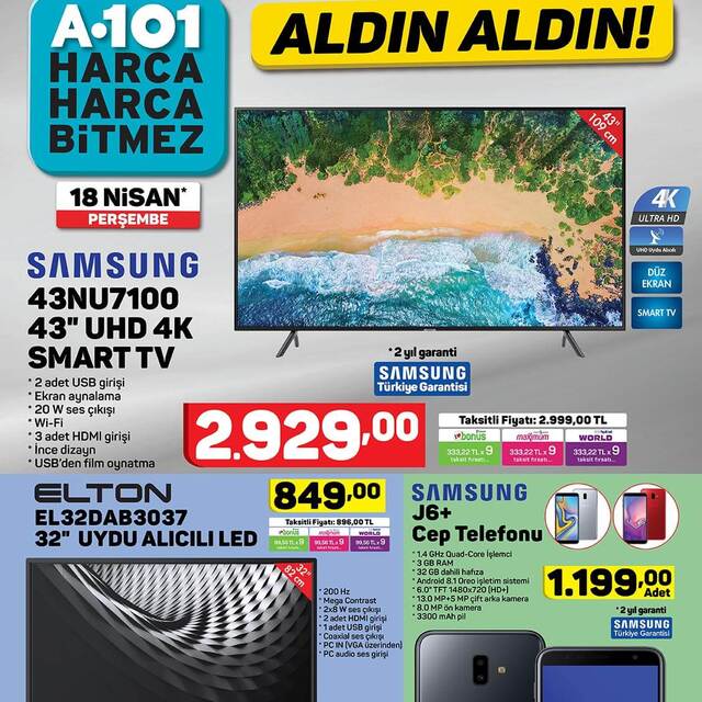 A101 18 Nisan Aktüel ürünler kataloğu!