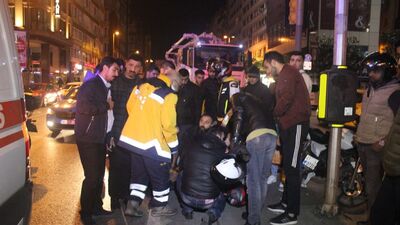 Şişli'de trafik kazası: 2 yaralı