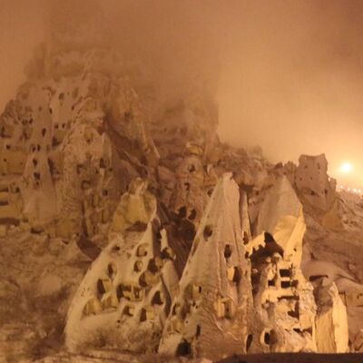 Kapadokya'da "kar baharı"