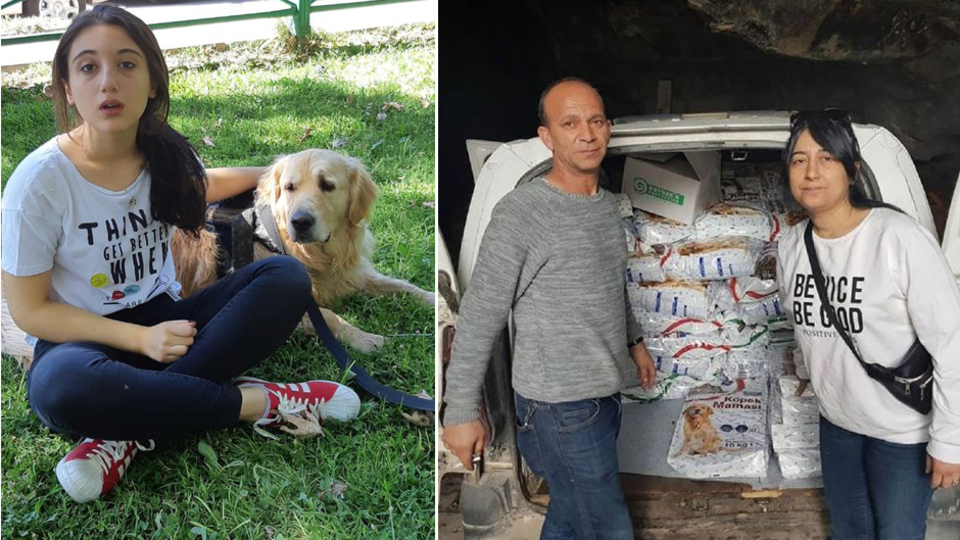 Nehir için 5 ton mama dağıttılar!