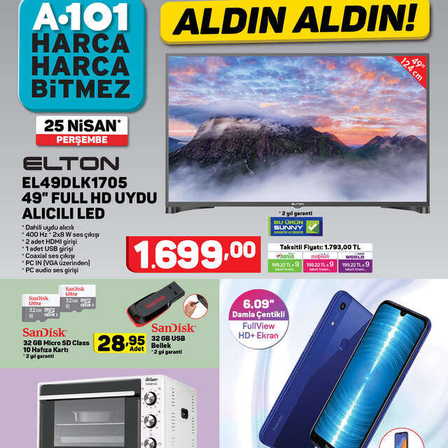 A101 25 Nisan aktüel ürünler kataloğu yayında!
