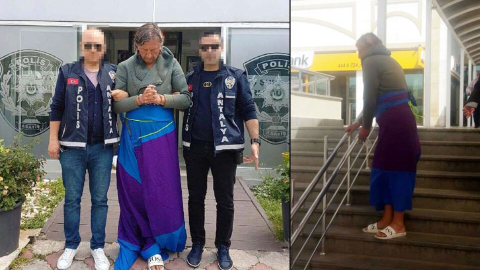 Masa örtüsüne sarıp adliyeye sevk ettiler