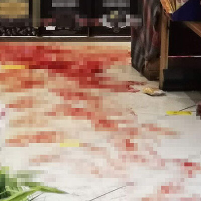 İş yeri kan gölüne döndü! Bebek polise kaldı