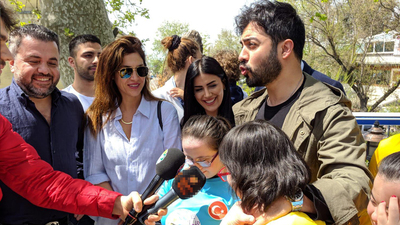 Tuğba Ekinci ve Yusuf Güney'den özel çocuklara destek