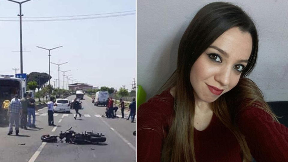 Genç kadın yola savruldu!