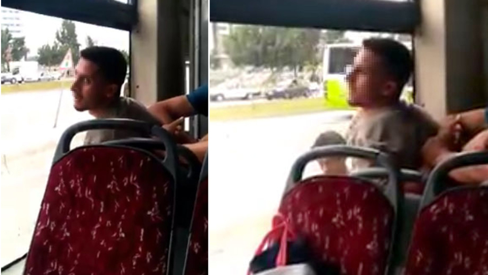 Taciz şüphelisini yolcular yakaladı!