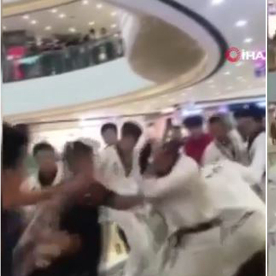 AVM'de tekvandocular kavga etti!