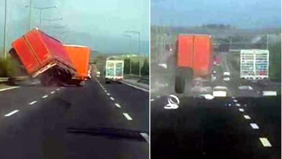 Kontrolden çıkan TIR dehşet saçtı!