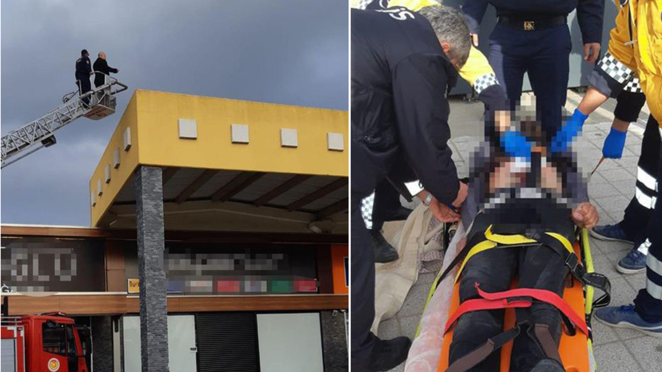 Atladı kurtuldu kendini bıçakladı!