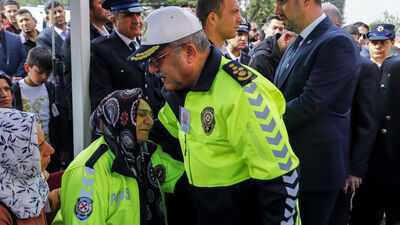 Şehit eşinden son görev