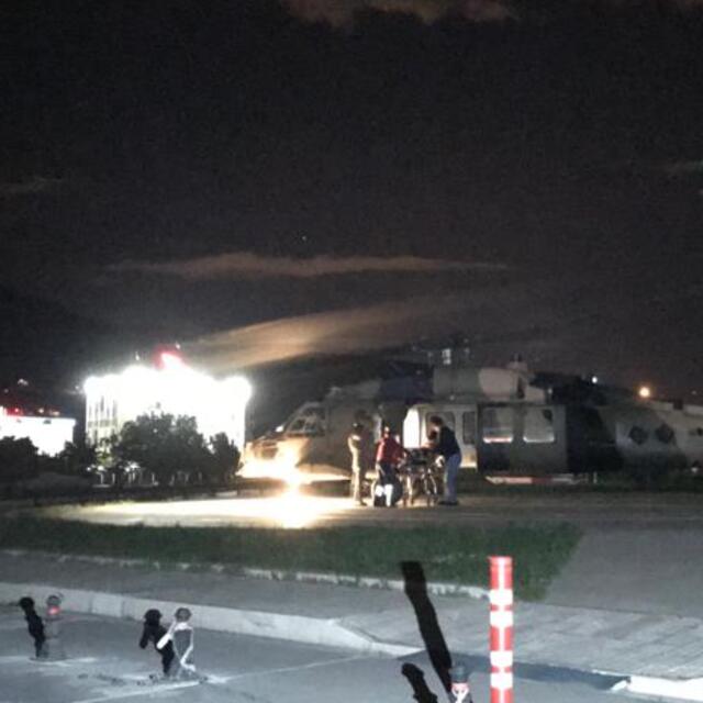 Askeri helikopter hayat kurtardı