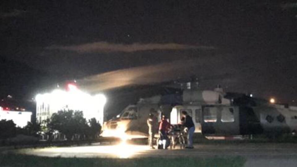 Askeri helikopter hayat kurtardı