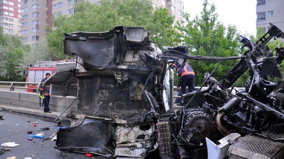 Ankara'da feci kaza!