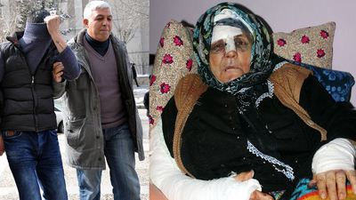 Yaşlı kadına sopalı vahşet!