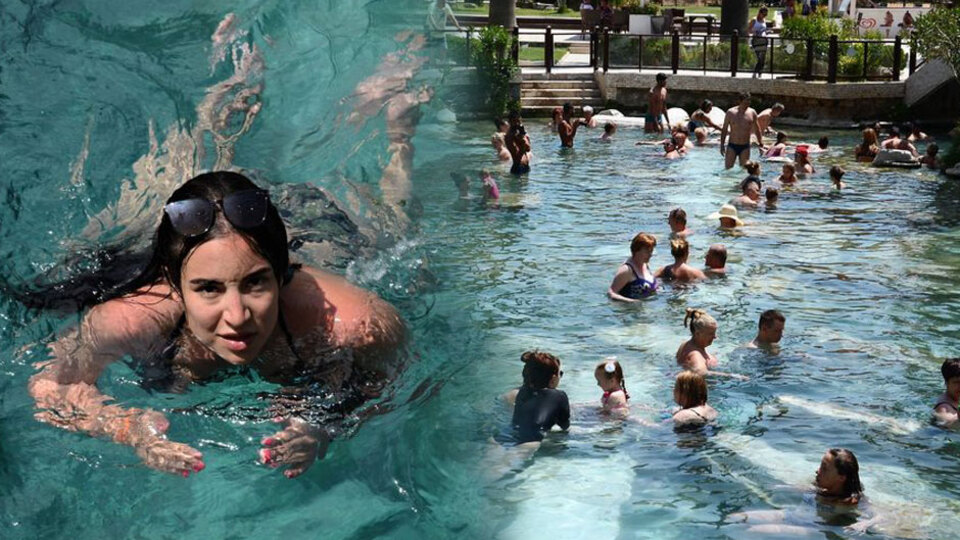 Şifa havuzu! Suyu dört mevsim 36 derece!