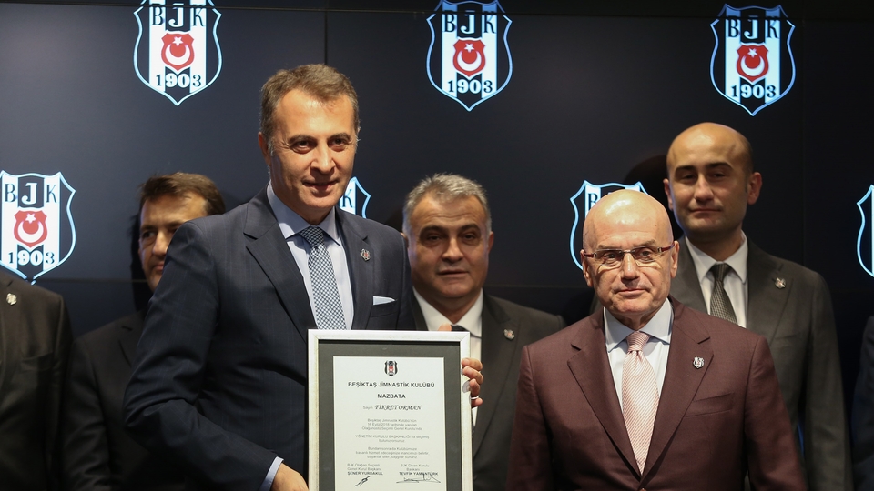 Beşiktaş'ta mazbata töreni yapıldı