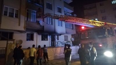 İnegöl'de 5 katlı binada yangın çıktı