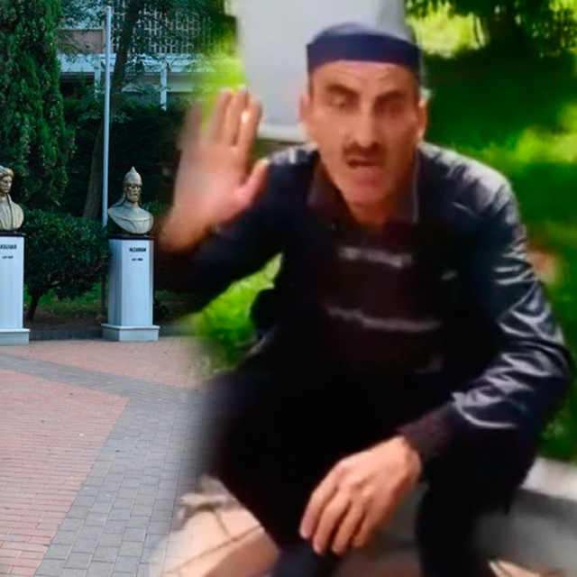 Maçka Parkı'ndaki heykellere baltalı saldırı!