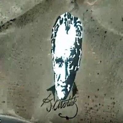 Uzaydan görülen Atatürk portresi!