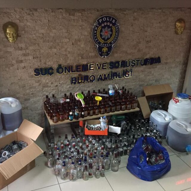 Başkent'te sahte içki operasyonu