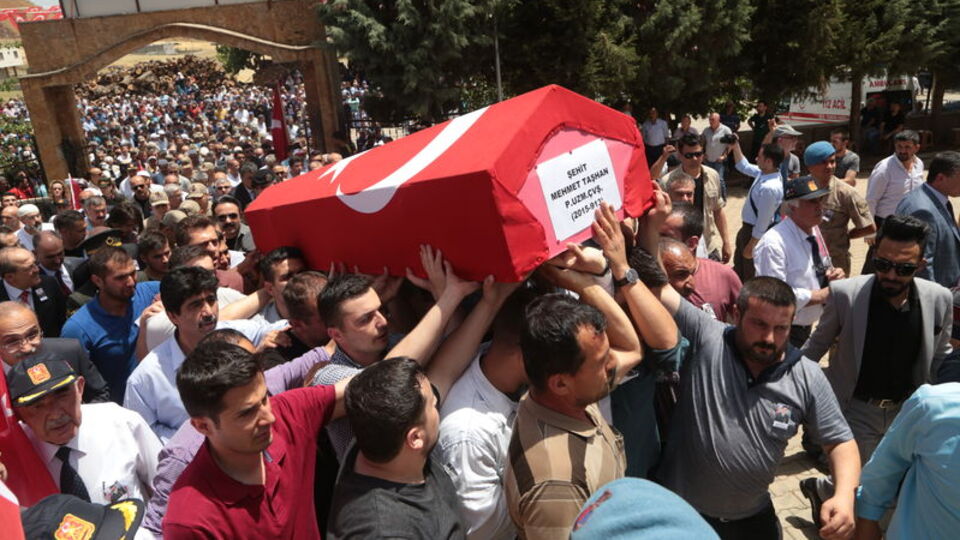 Irak şehidi Uzman Çavuş Taşhan'a veda