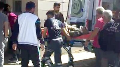 İşçilerin minibüsü geçerken patlama!