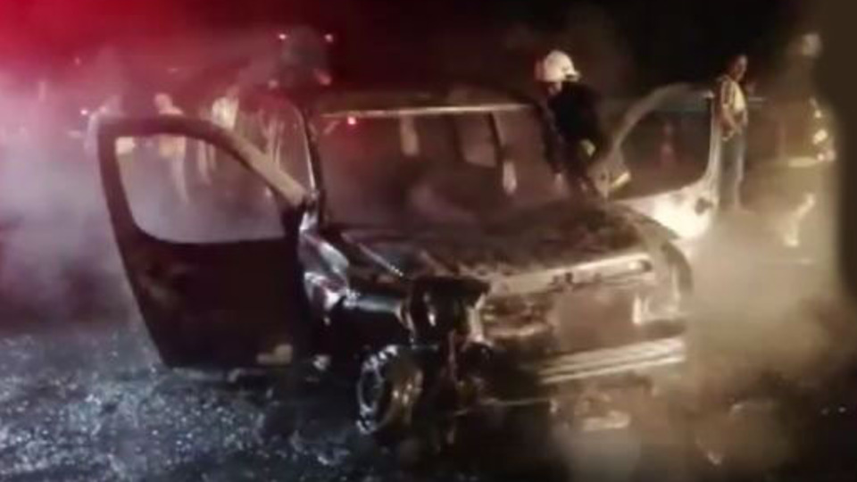 Kuzey Marmara Otoyolu'nda araç yangını