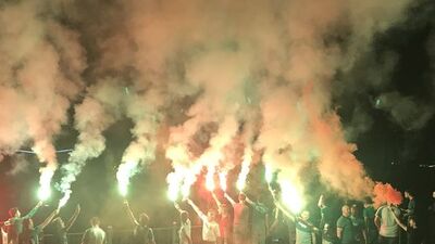 Bursasporlu taraftarlardan buruk kutlama