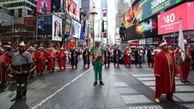 Times Meydanı'nda mehteran coşkusu