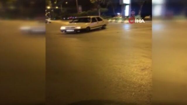 Ceza kesilen sürücüden drift tepkisi